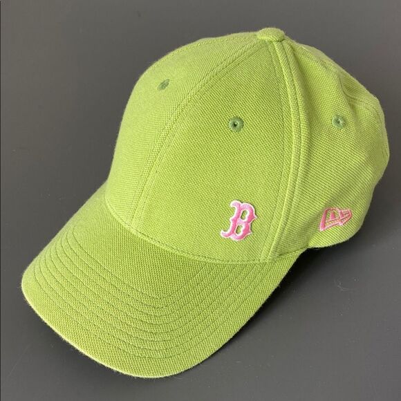 New Era Women's Lime Green & Pink Boston Red Sox Baseball Hat Cap Street Casual - Picture 1 of 10